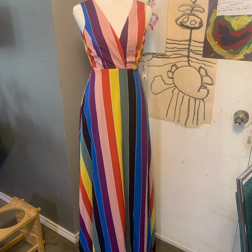 Aqua multicolor wrap dress